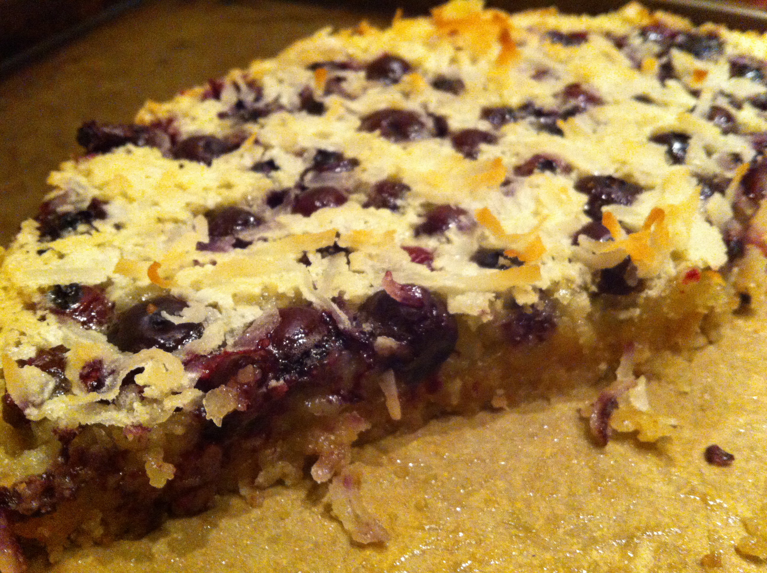 Coconut blueberry bars