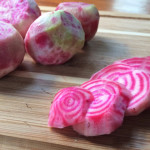 Roasted beet salad with candied pistachios